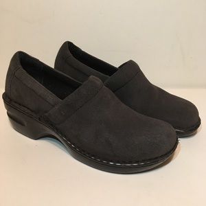 $22/2+ Born Leather Clogs Gray 8.5 EU40